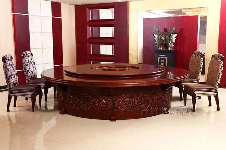 国色天香中式电动餐桌