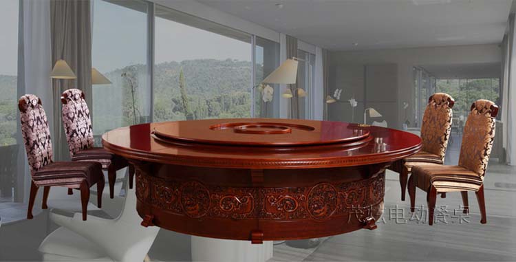 国色天香中式电动餐桌