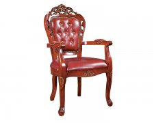 实木椅子，豪华扶手餐椅-型号：MX210