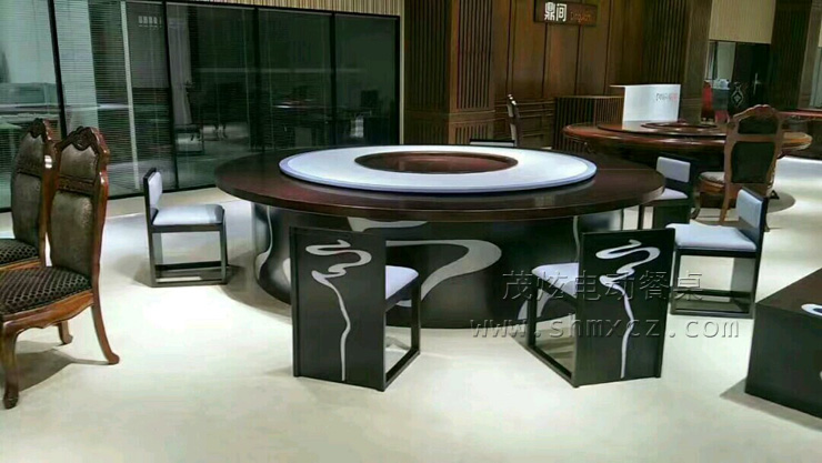 新中式电动餐桌-型号：FH58