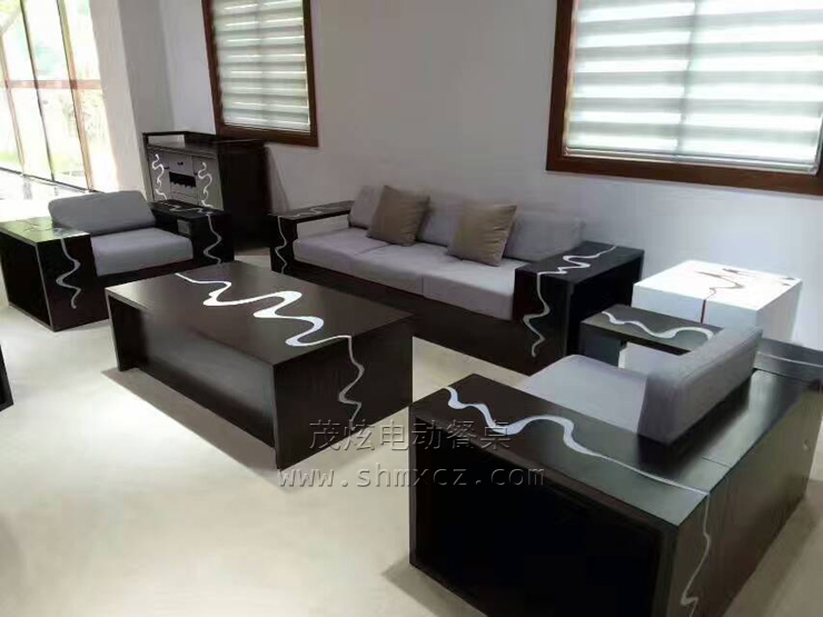 新中式电动餐桌-型号：FH58