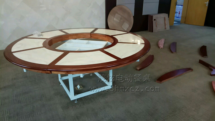 豪华电动餐桌转盘安装图解