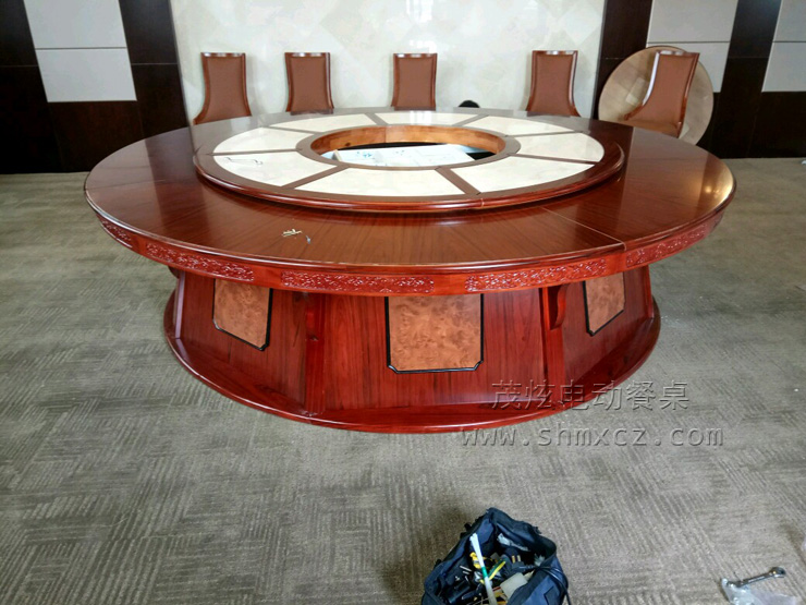 豪华电动餐桌转盘安装图解