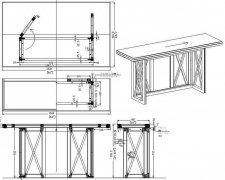 实木折叠餐桌设计图纸