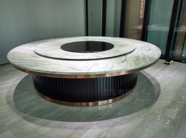 丽水和湖宋城云曼酒店大理石电动餐桌