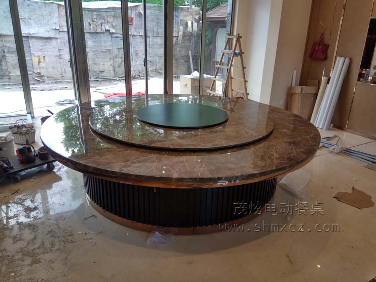 厦门酒店电动餐桌转盘效果图片