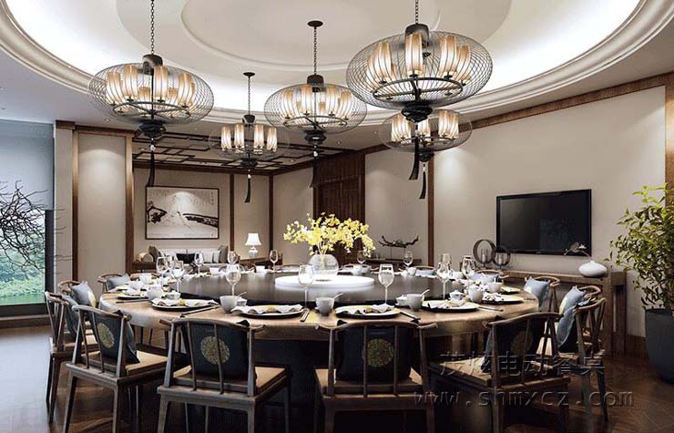 安徽滁州金地大酒店电动餐桌转盘