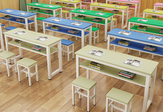 学生实木课桌椅子