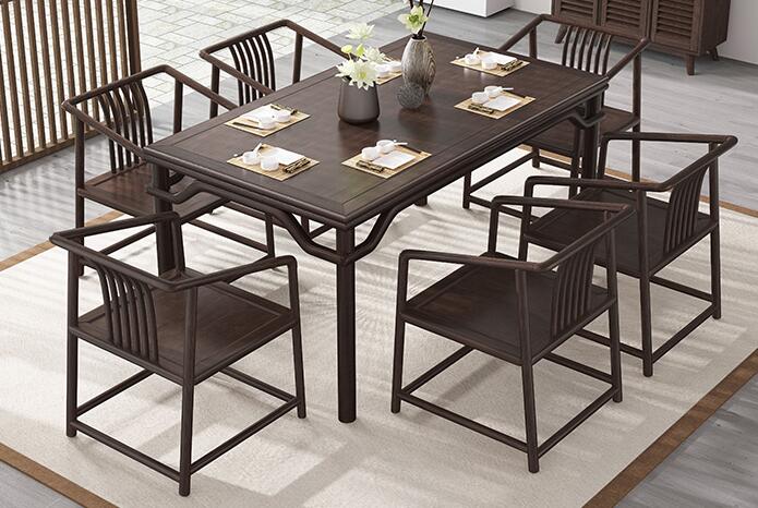 星级酒店新中式餐桌图片：古典韵味