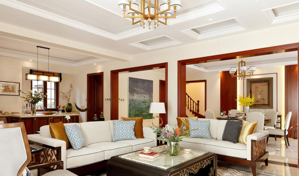 新中式别墅家具摆设方法，新中式别墅家具布局技巧
