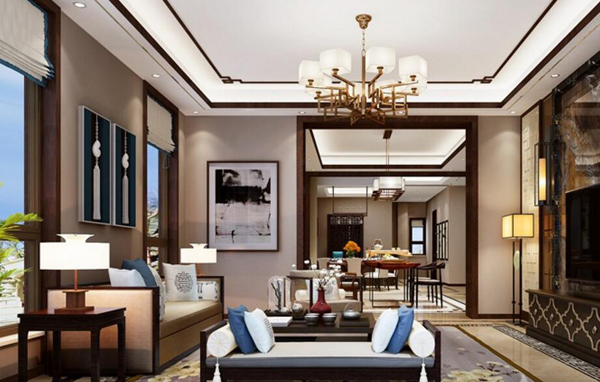 新中式别墅家具摆设方法，新中式别墅家具布局技巧