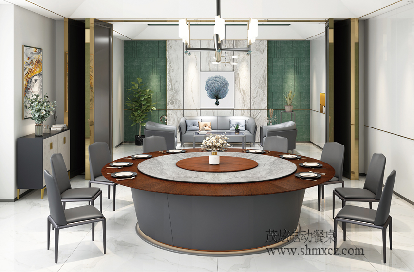 新中式电动餐桌简约生活