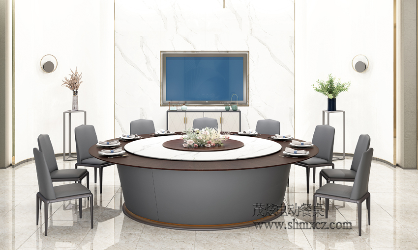 新中式电动餐桌简约生活