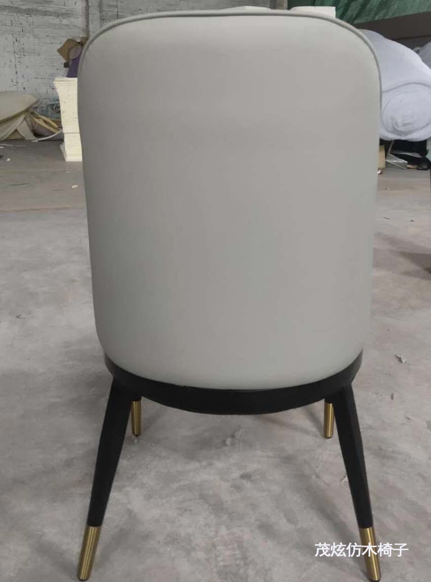 酒店休闲轻奢风格仿木餐椅子图片