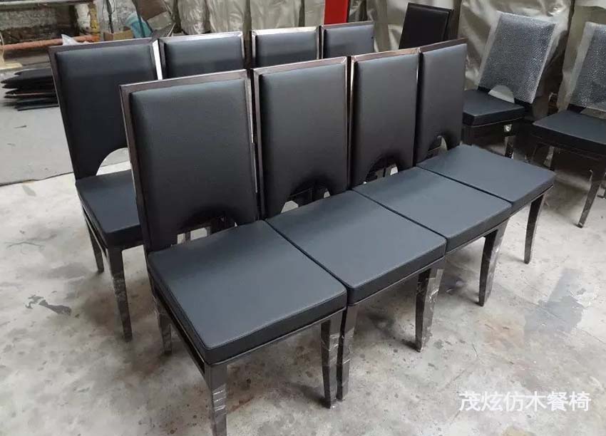 主题餐厅宴会休闲仿木椅子图片