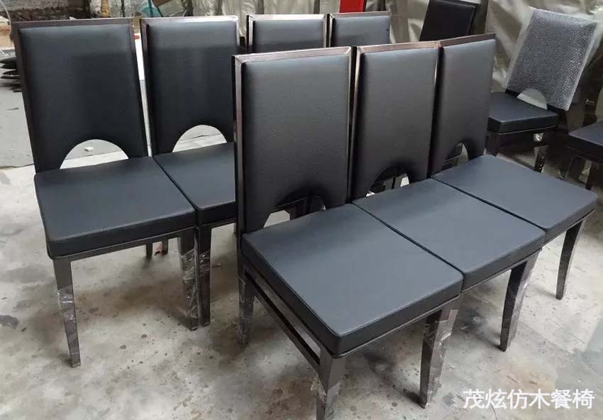 主题餐厅宴会休闲仿木椅子图片