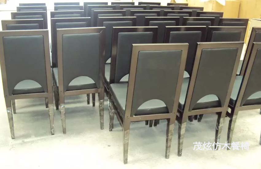 主题餐厅宴会休闲仿木椅子图片